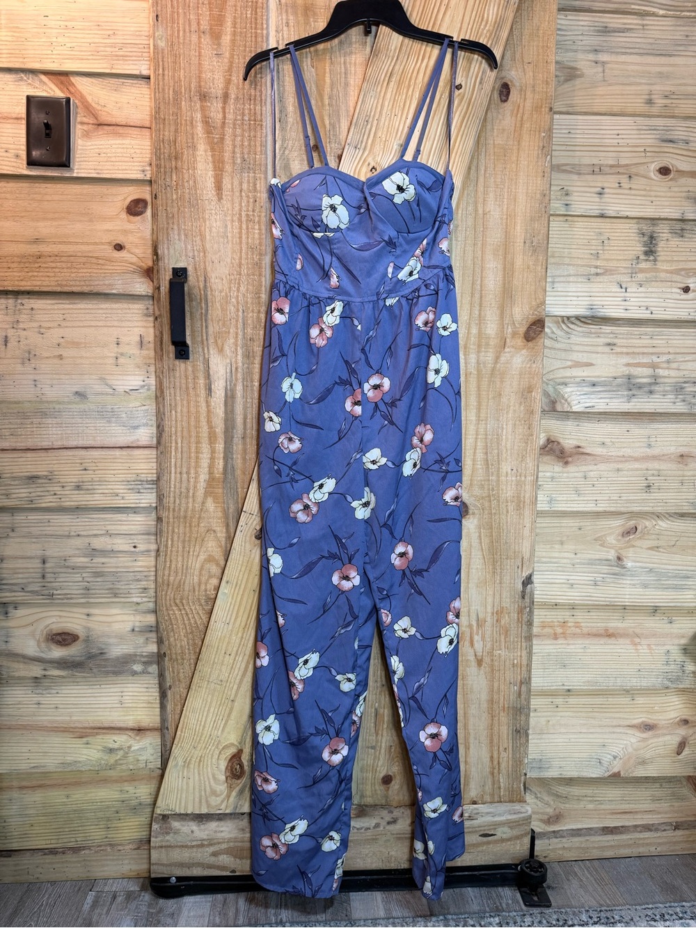 Floral Sweetheart Jumpsuit in Periwinkle